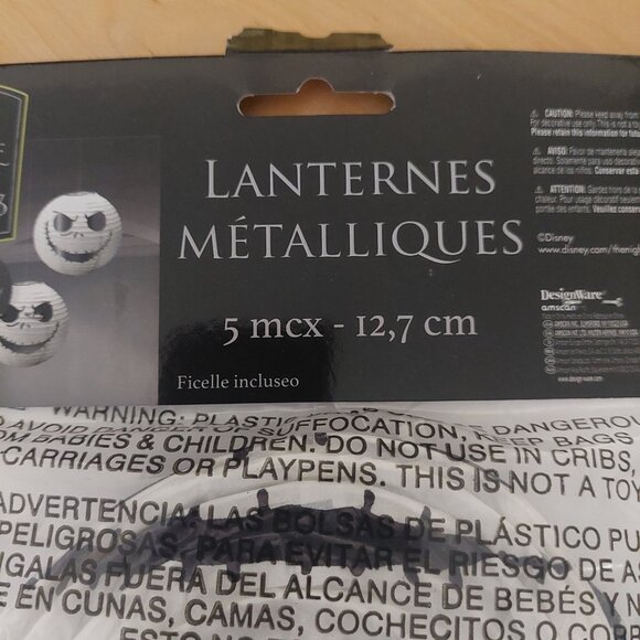 NIP 5 Nightmare Before Christmas 5" Foil Lanterns Jack Skellington Halloween HTF - Picture 4 of 4